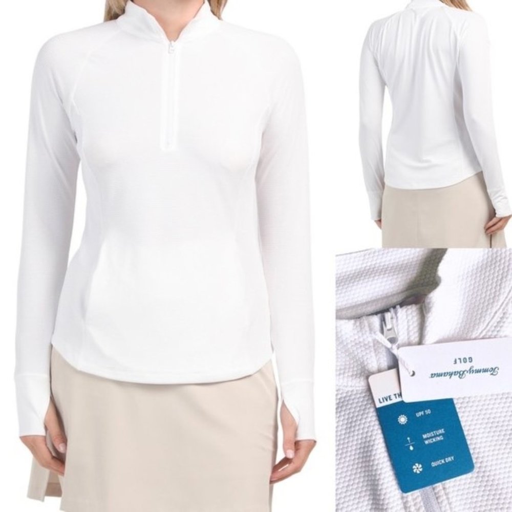 Tommy Bahama Quarter Zip Golf Shirt Top XL